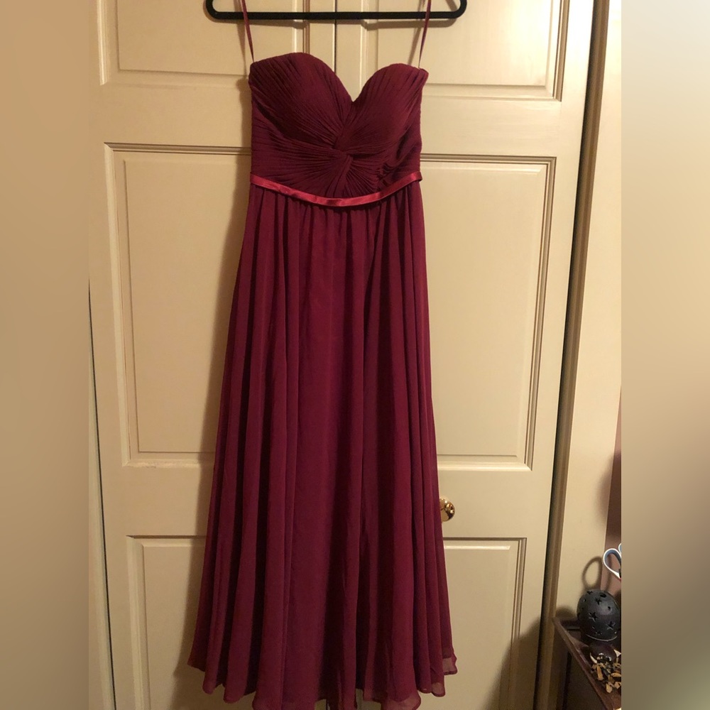 Bridesmaid dress red/maroon. Size 4.